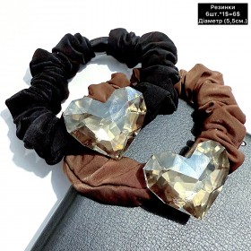 Резинки для волосся 10370 (ціна за 2 шт.) Діаметр 5,5см.	